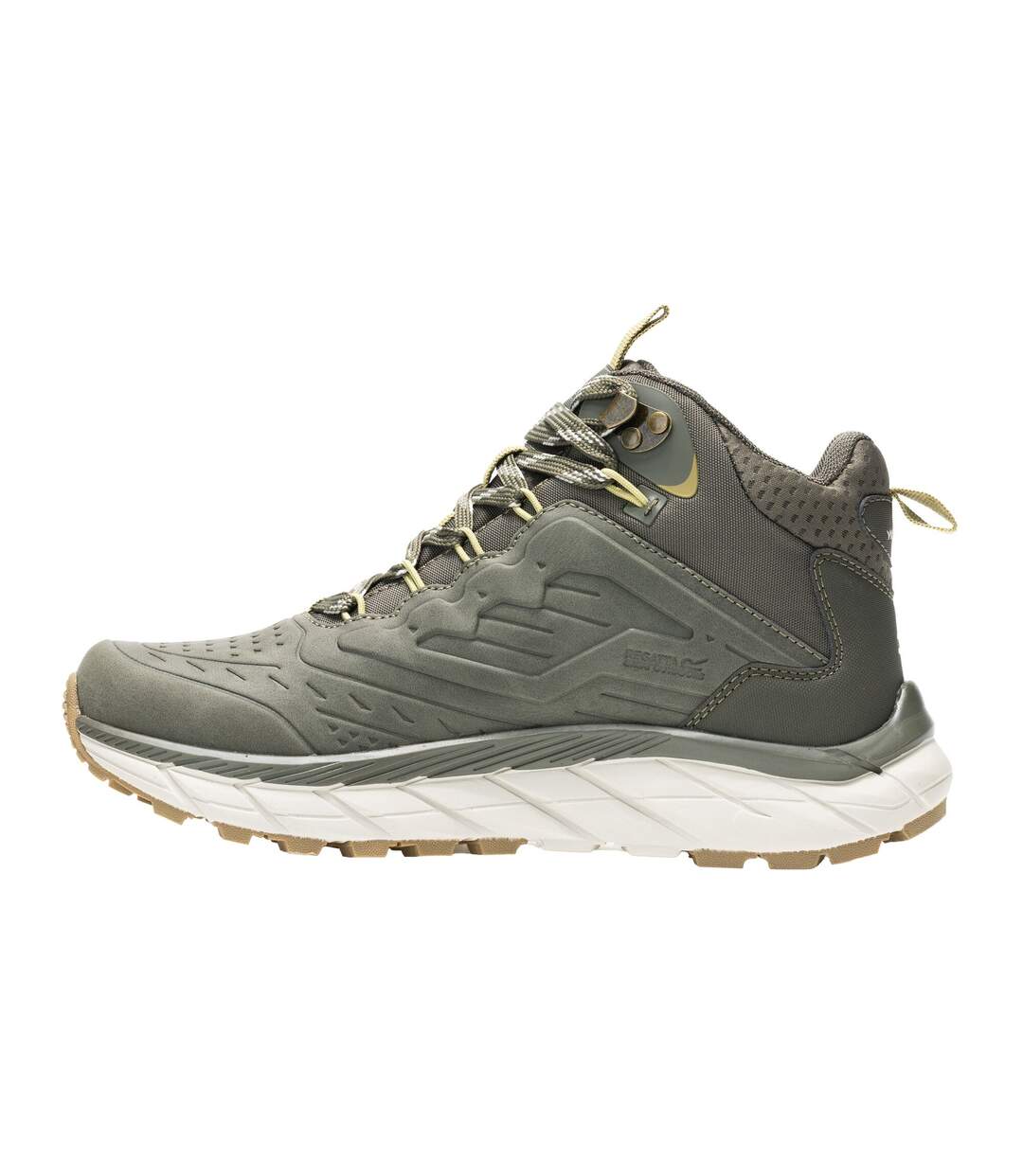 Chaussures Montantes De Marche Derino Femme Kaki Foncé Kaki Désert Regatta-3