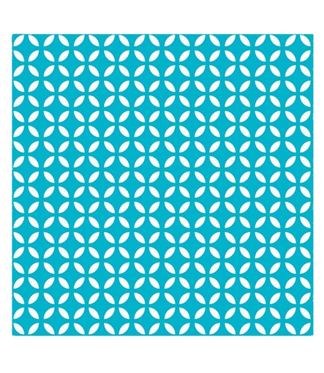 Lot de 20 Serviettes en Papier Géométrique 33x33cm Bleu-1