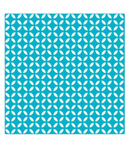 Lot de 20 Serviettes en Papier Géométrique 33x33cm Bleu