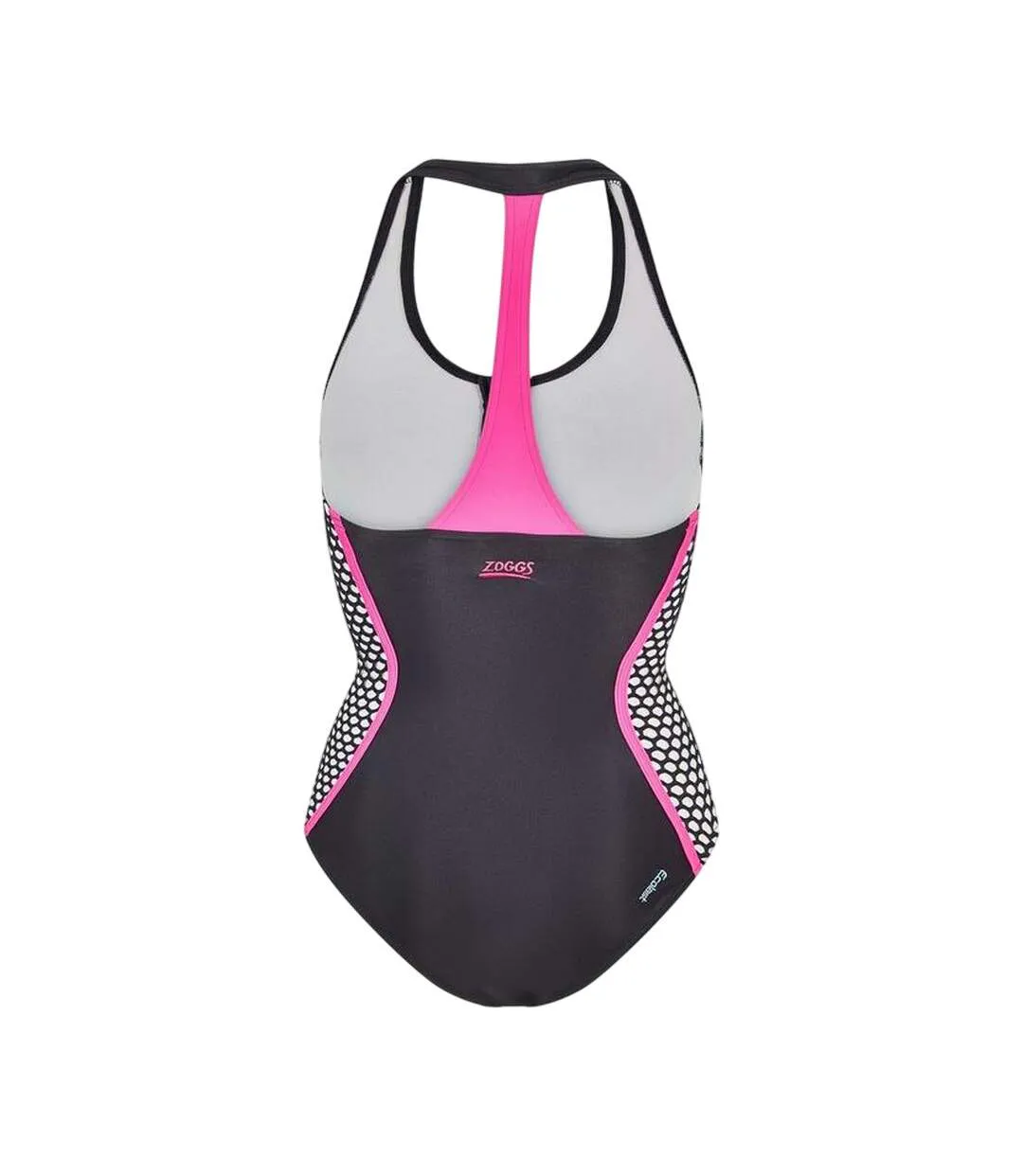 Womens/ladies Front Zip One Piece Swimsuit Multicoloured Zoggs-3