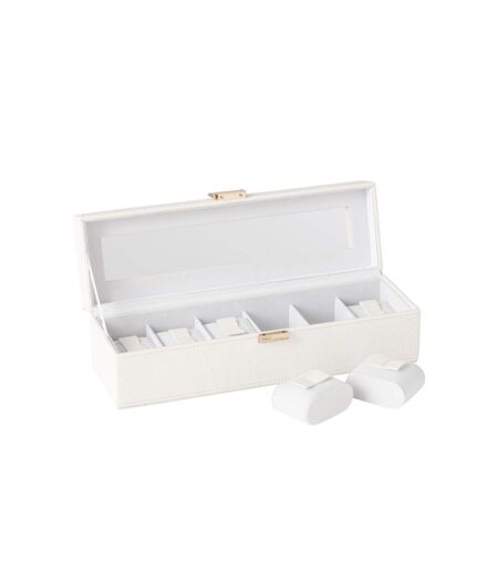 Boîte à Montres 6 Compartiments Ericka 34cm Blanc