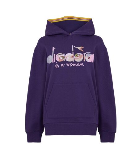 Sweat À Capuche Motif/style Œil Femme Violet Diadora