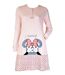 Pyjama Femme fantaisie HUMORISTIQUE en Coton -Chaleur,Douceur et Confort- Robe de chambre 20800 Rose
