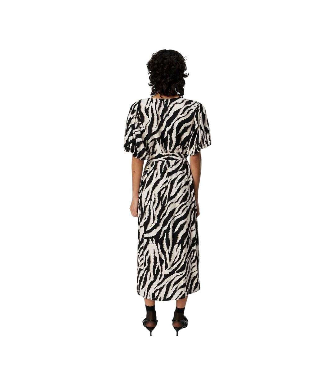 Robe Mi-longue Manches Bouffantes Jacira Femme Fossile Object-3