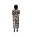 Robe Mi-longue Manches Bouffantes Jacira Femme Fossile Object-3