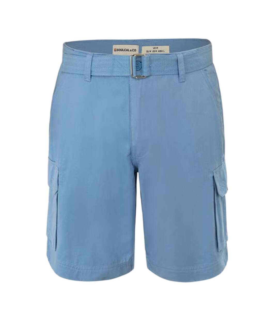 Short À Poches Motif/style Délavé Homme Bleu SoulCal-1