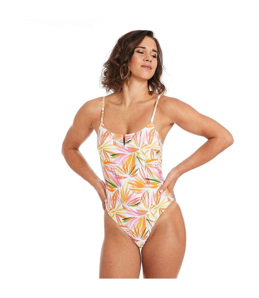 Maillot de bain 1 pièce blanc Bali-4