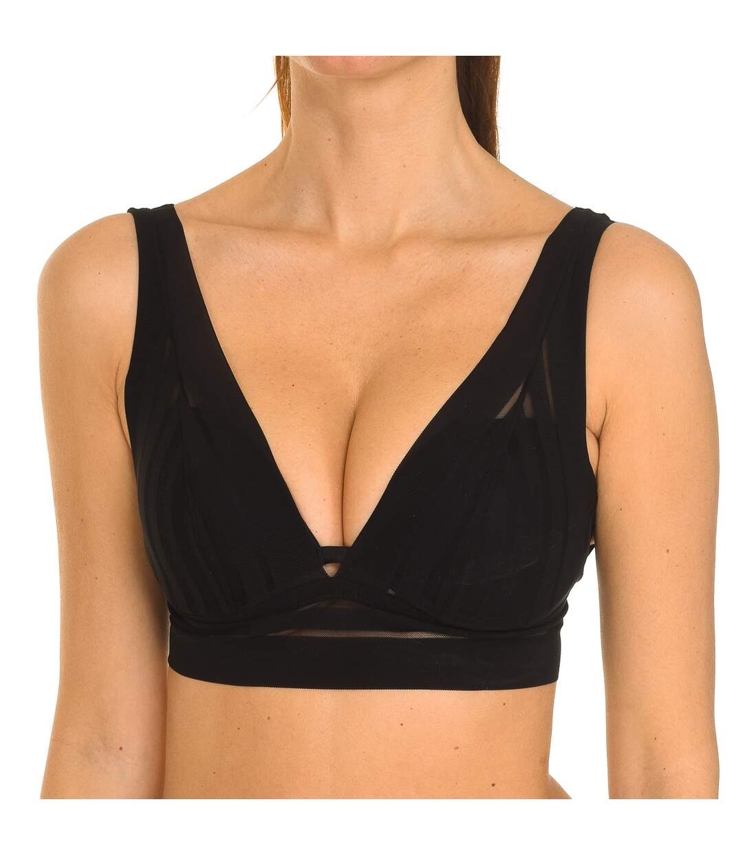 Removable Bralette Bra with cups and underwires W09PU woman-1