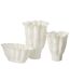 Vase Déco en Céramique Calyx 42cm Blanc-2
