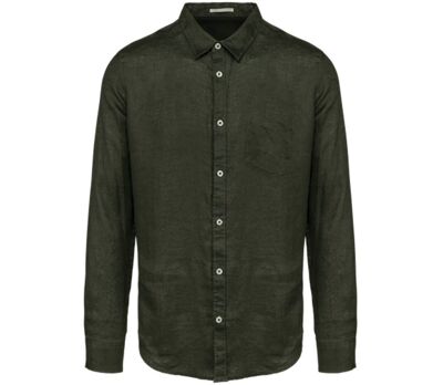 Chemise en lin - Homme - PATS504 - vert kaki
