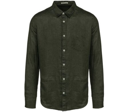 Chemise en lin - Homme - PATS504 - vert kaki