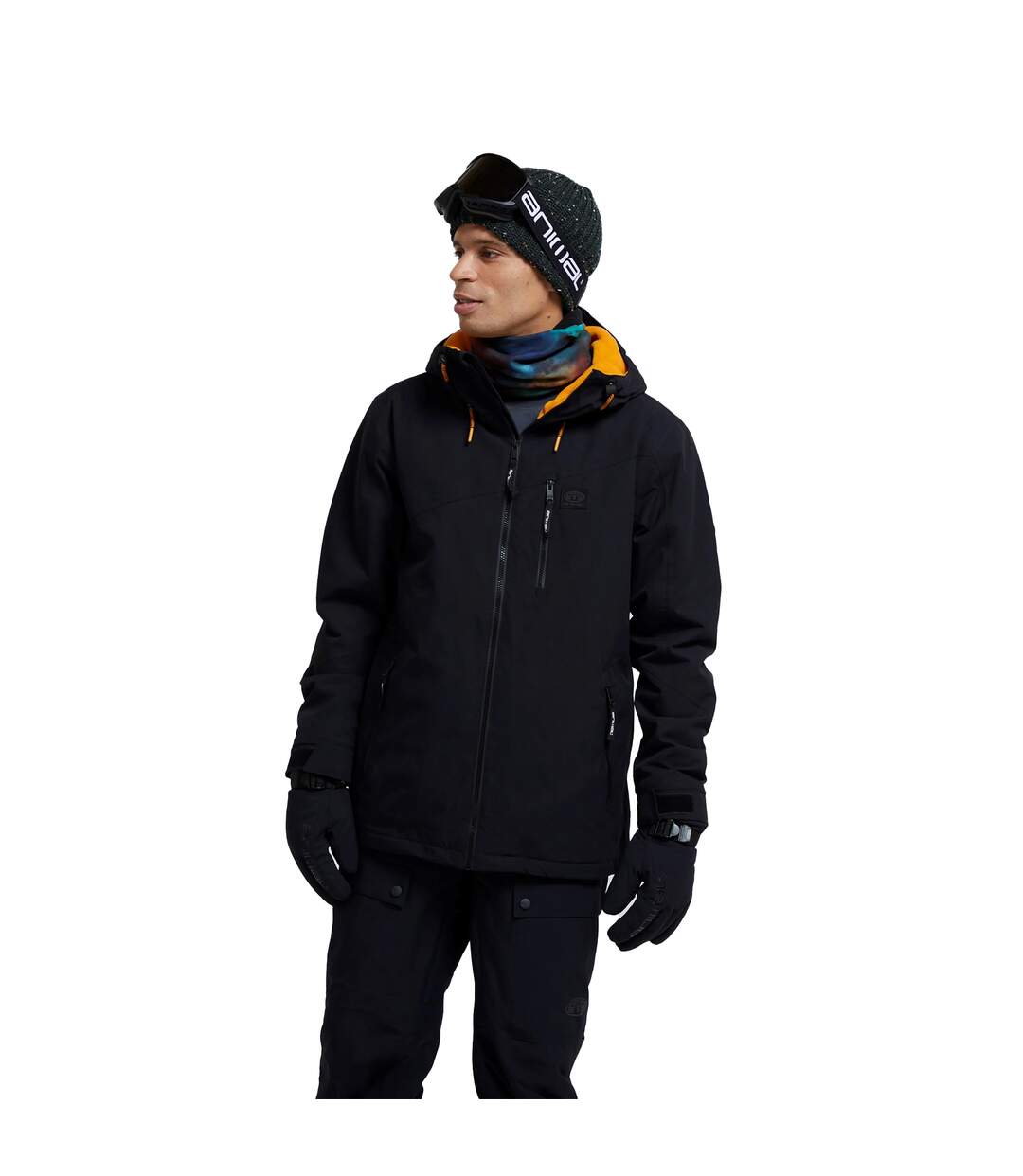 Mens laxx logo ski jacket black Animal-1
