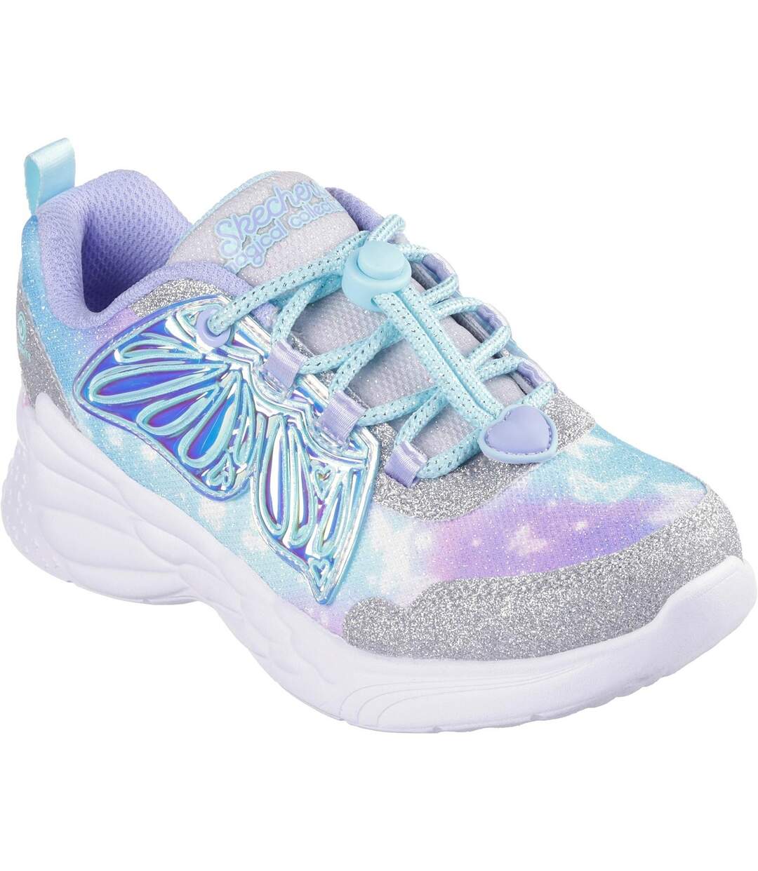 Chaussures dream racer wing brites fille argenté / lavande Skechers-1