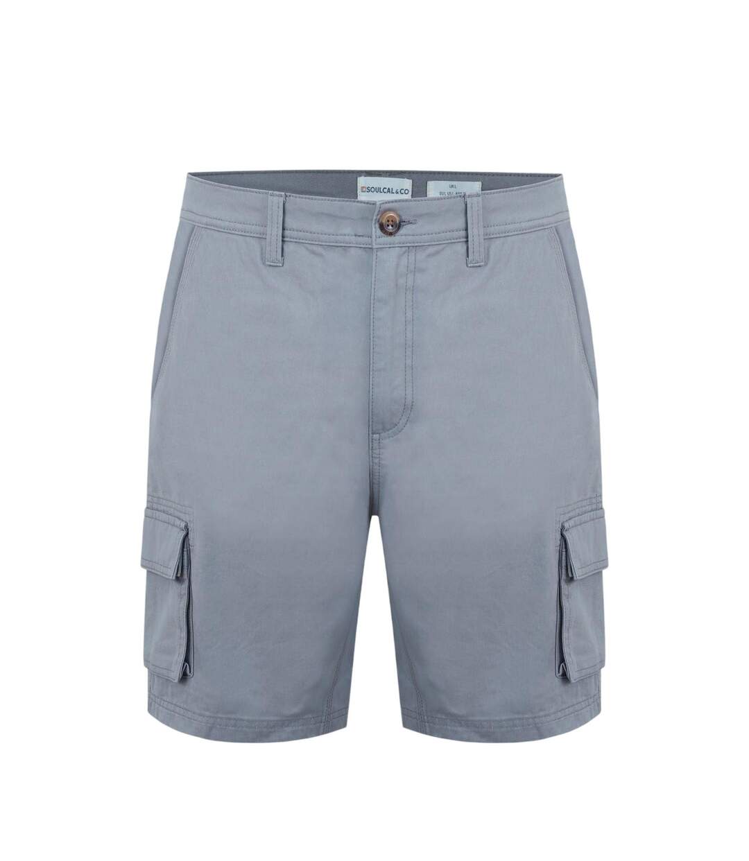 Short À Poches Motif/style Uni Homme Gris Clair SoulCal-1