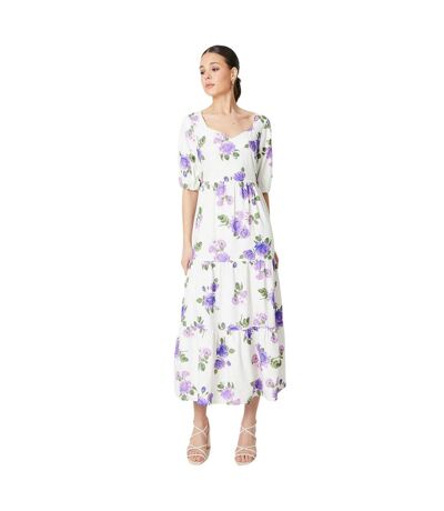 Robe mi-longue femme blanc cassé Dorothy Perkins