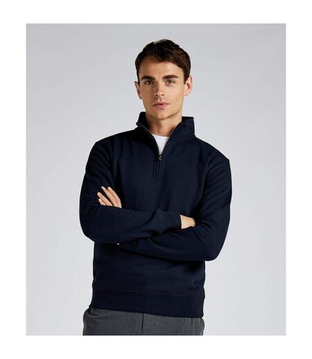 Mens Quarter Zip Sweatshirt Navy Kustom Kit