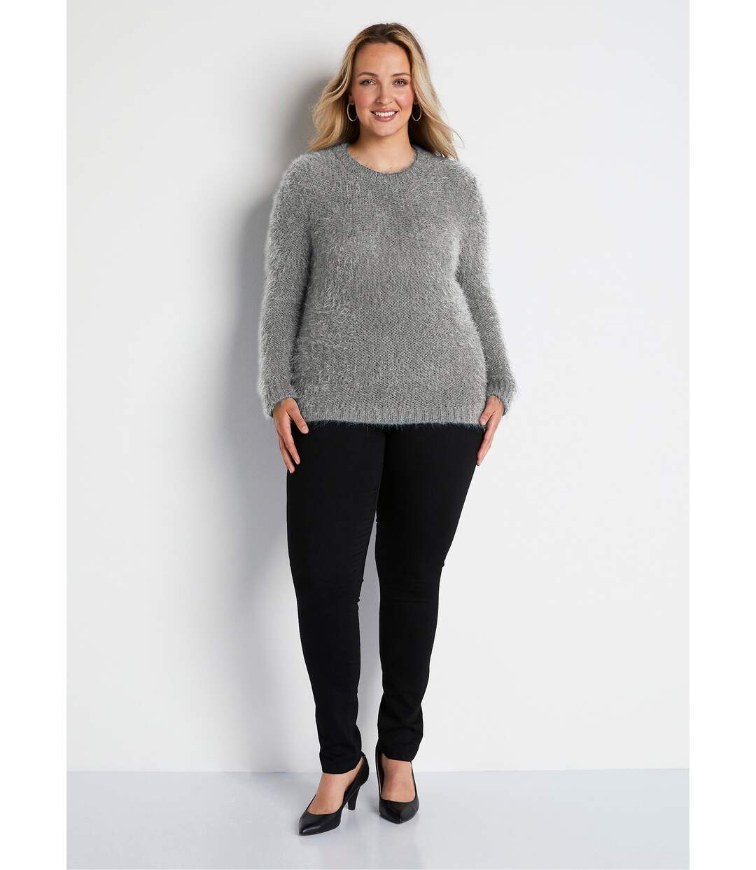 Pull maille douce effet poilu-3