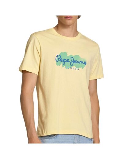 T-shirt jaune homme pepe jeans milton - l
