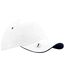 Casquette de golf 100% coton adulte unisexe blanc/bleu marine Beechfield