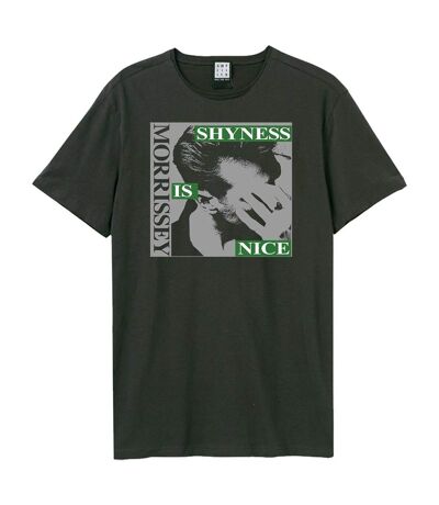 Amplified Mens Shyness Is Nice Morrissey T-Shirt (Charcoal)