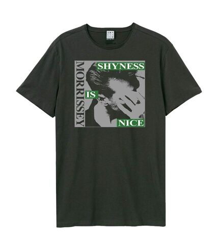 T-shirt shyness is nice adulte charbon Amplified