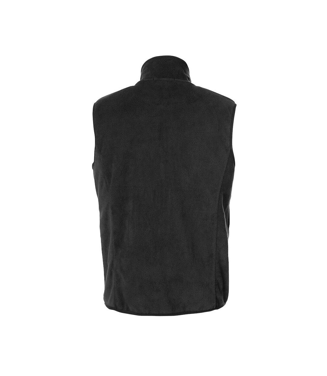 Unisex adult basic polar fleece vest top black Clique-2