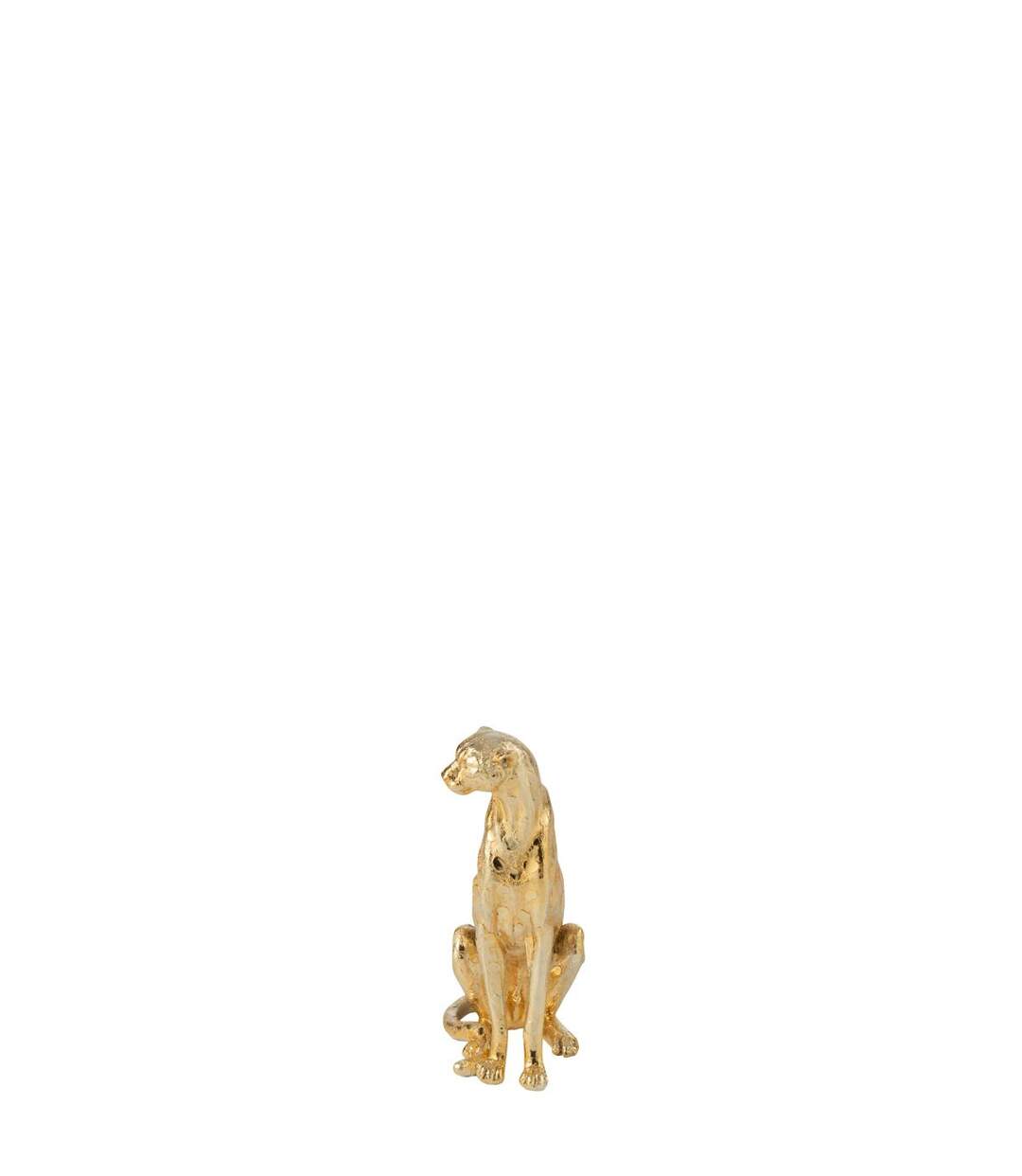 Statuette Léopard Assis Odis 37cm Doré-3