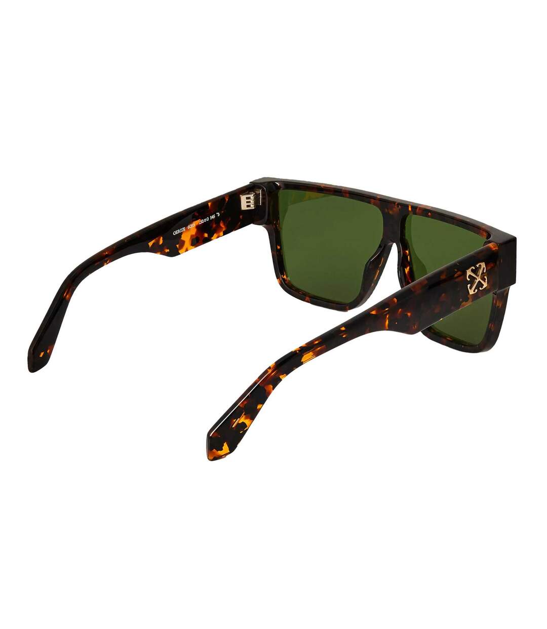Lunettes De Soleil Motif/style Carapace De Tortue Femme Taille Unique Marron Sombre Vert Off-White-2