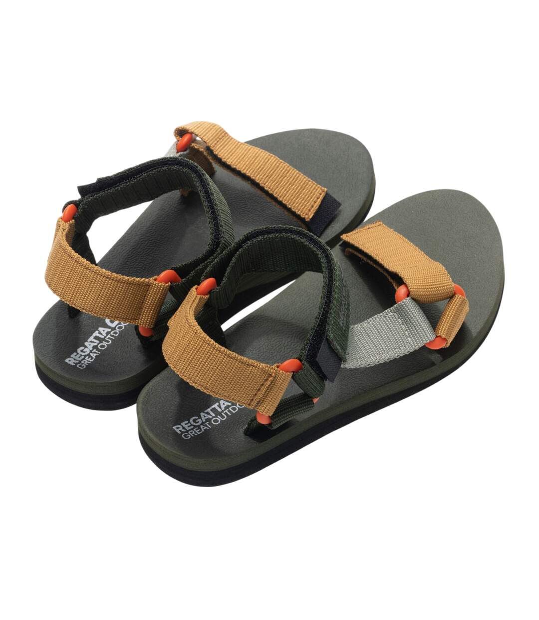 Sandales Vendeavour Enfant Kaki Foncé Jaune Vieil Or Regatta-2