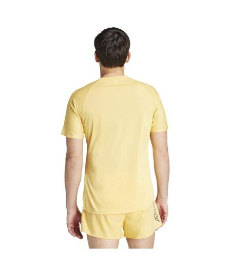 Mens Adizero Running T-shirt Yellow Adidas
