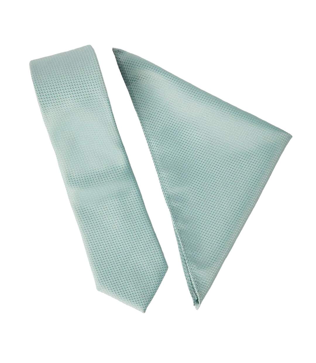 Mens Patterned Textured Tie & Pocket Square Set One Size Sage Burton-1