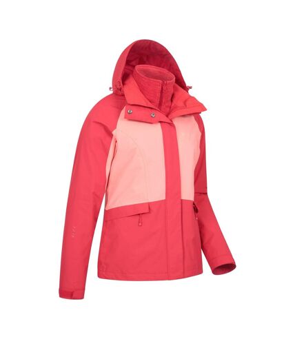 Mountain Warehouse Womens/Ladies Thunderstorm 3 in 1 Jacket (Dark Red) - UTMW2718