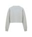 Womens/ladies Crop Sweatshirt Grey Miso-2