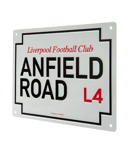 Liverpool FC - Plaque ANFIELD ROAD (Blanc / noir) (Taille unique) - UTTA6735