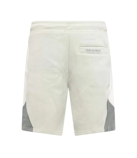 Mens Castlebay Sweat Shorts Light Olive Crosshatch