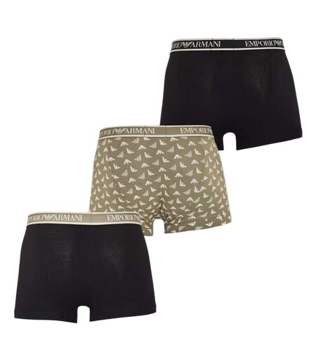 Lot De 3  Boxers Core Homme Noir Vert Imprimé Emporio Armani