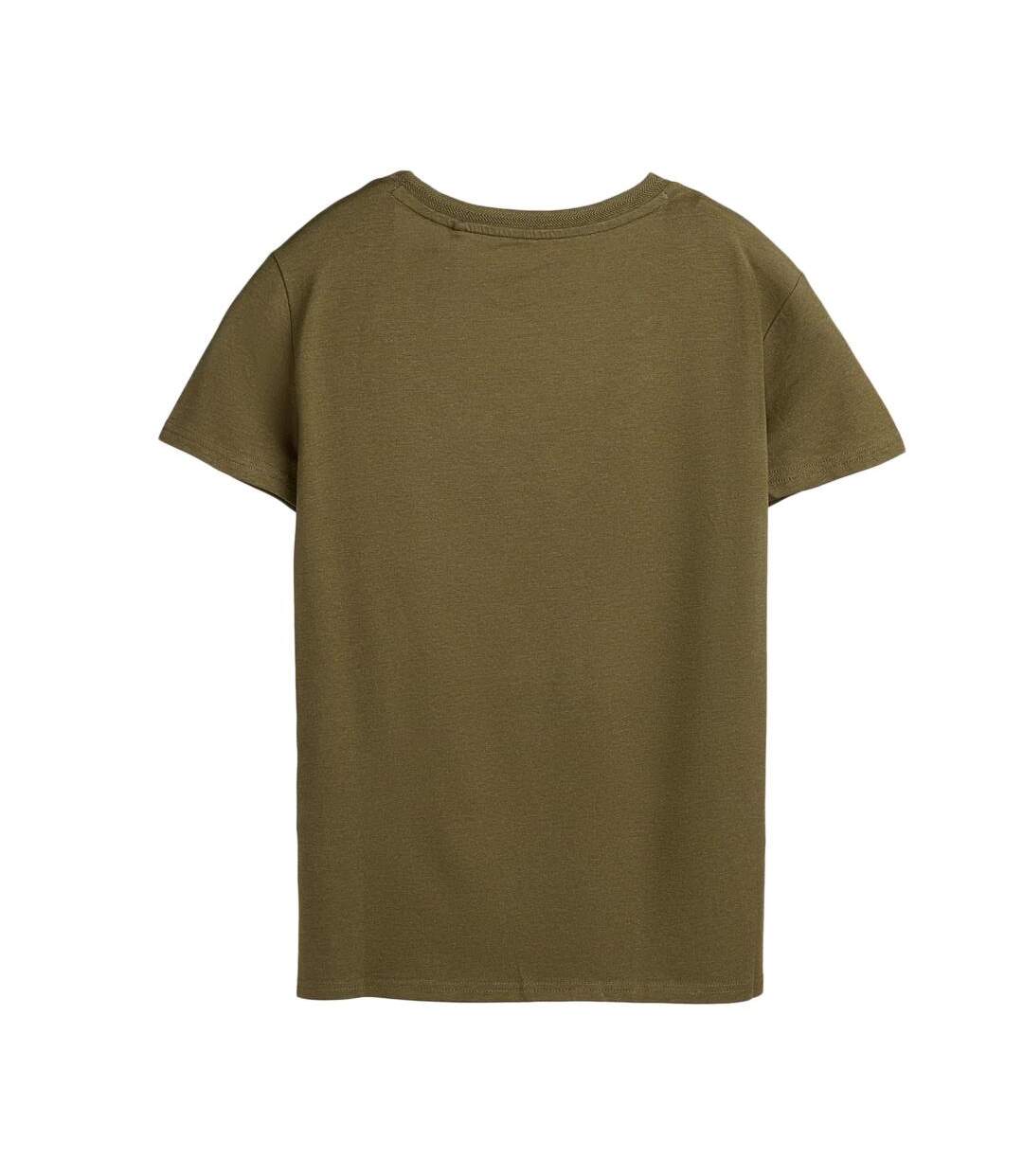 T-shirt kaki femme teddy smith mia - l-2