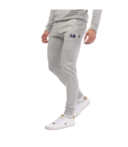 Mens Logo Jogging Bottoms Grey Aquascutum