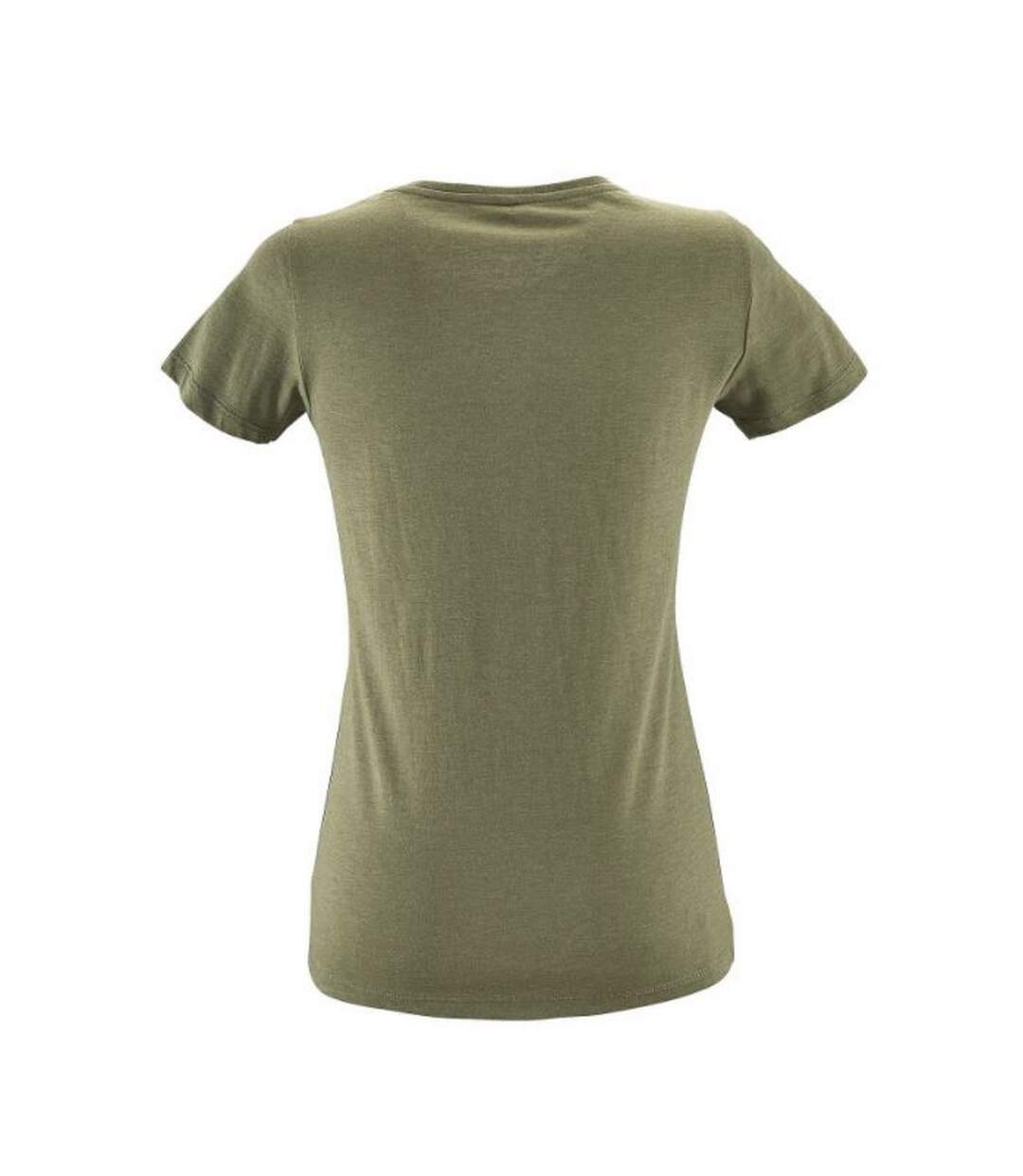 T-shirt regent femme kaki chiné SOLS-2