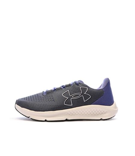 Chaussures de running noire/bleu femme under armour charged pursuit