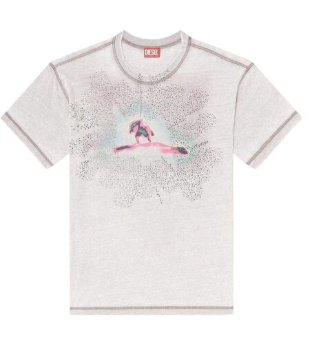 Mens Regular T-shirt Grey Diesel