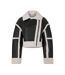 Womens/ladies Borg Trim Relaxed Fit Jacket Black Jack Wills-2