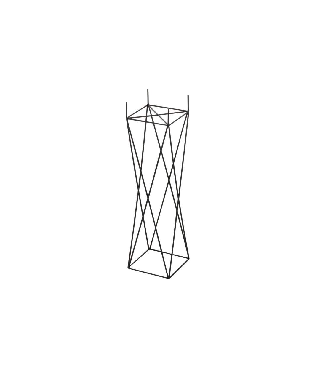 Cache-Pot en Métal Support Croix 55cm Noir-1