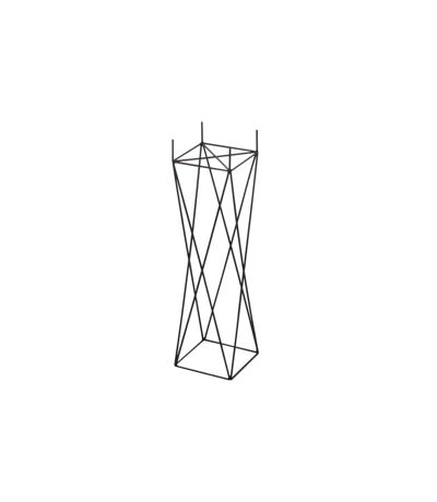 Cache-Pot en Métal Support Croix 55cm Noir