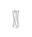 Cache-Pot en Métal Support Croix 55cm Noir-1