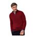 Mens Cashmere Zip Neck Jumper Windsor Wine WoolOvers-1