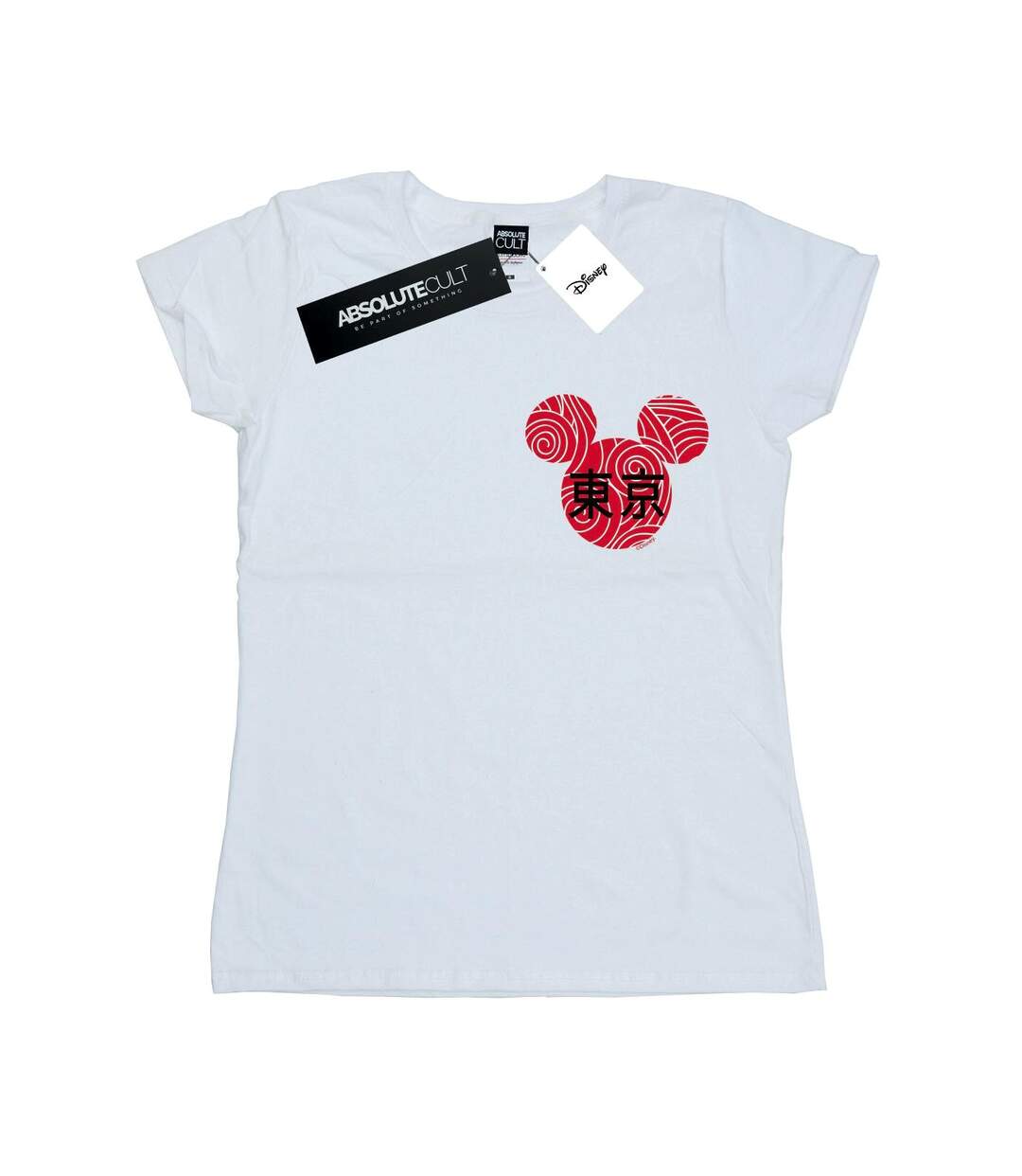 Disney T-shirt en coton avec symbole de Mickey Mouse pour femmes/femmes (Blanc) - UTBI51627-1