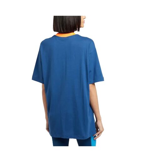 Womens/ladies Elektra Oversized T-shirt Navy Red Run