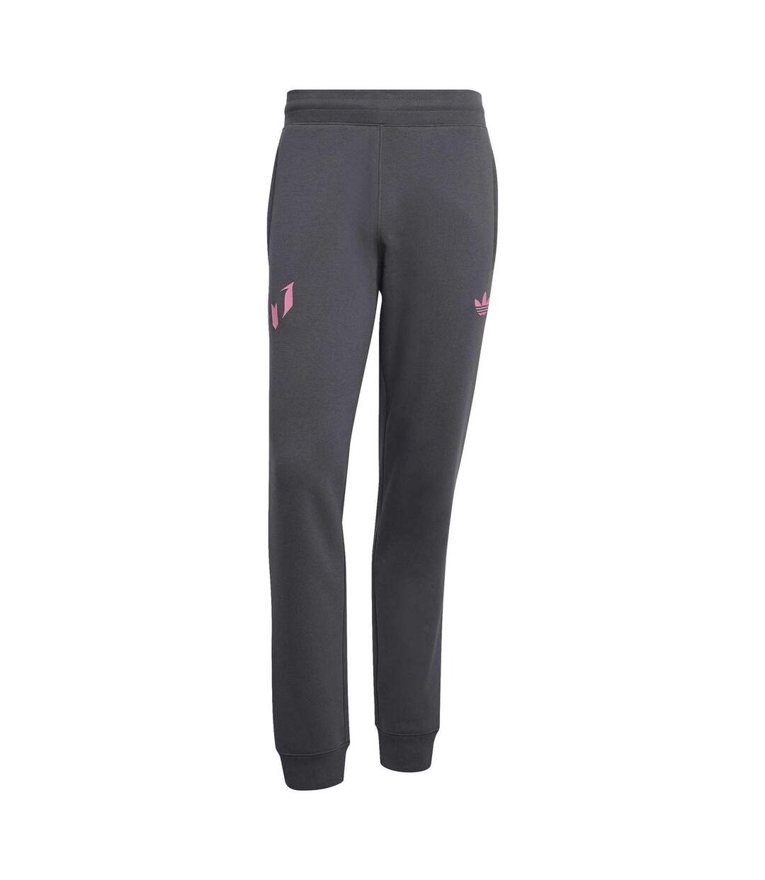 Mens Messi Logo Jogging Bottoms Dark Grey Adidas-1