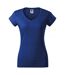 Womens/ladies V Neck Fitted T-shirt Royal Blue Malfini-1